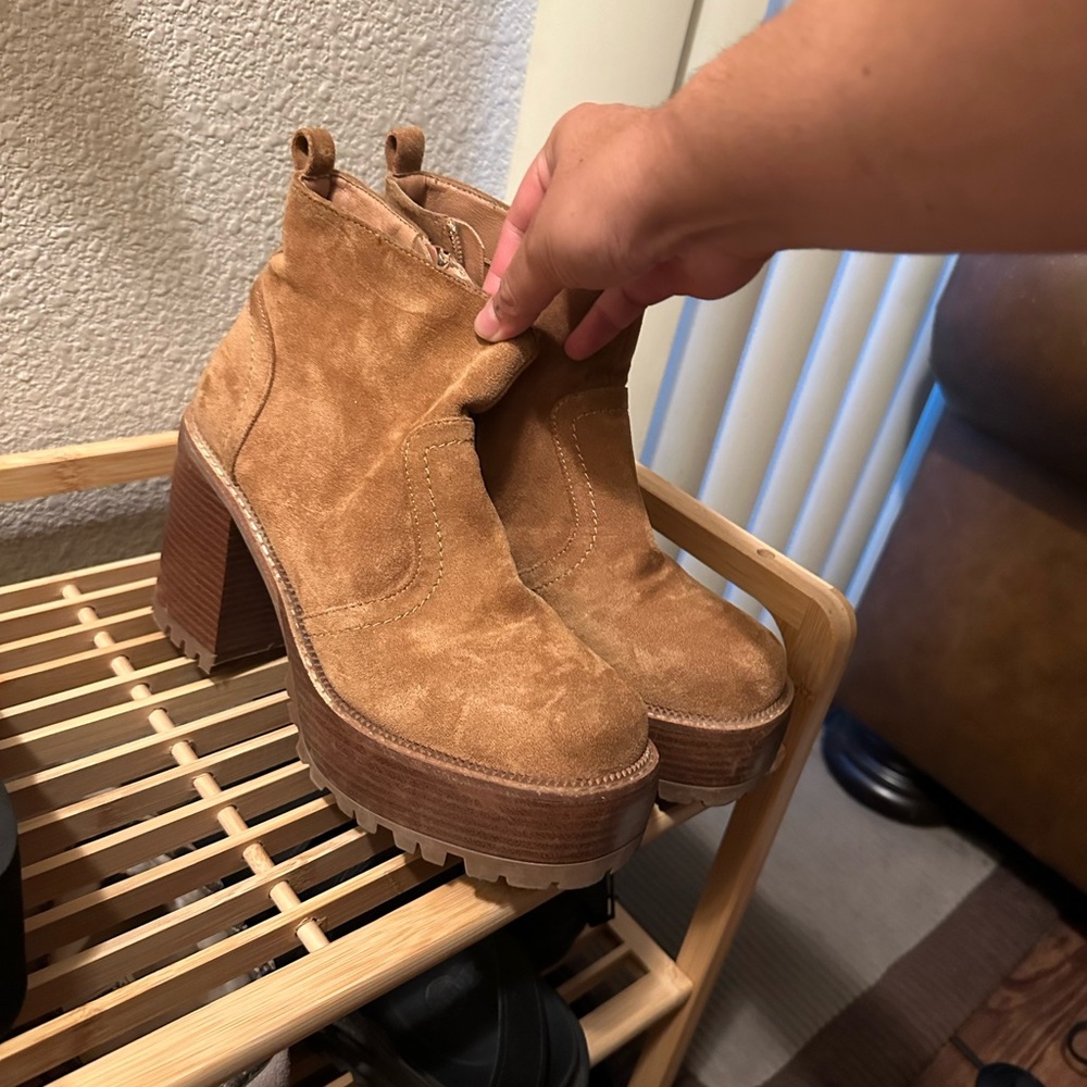 Platform Suede Boots